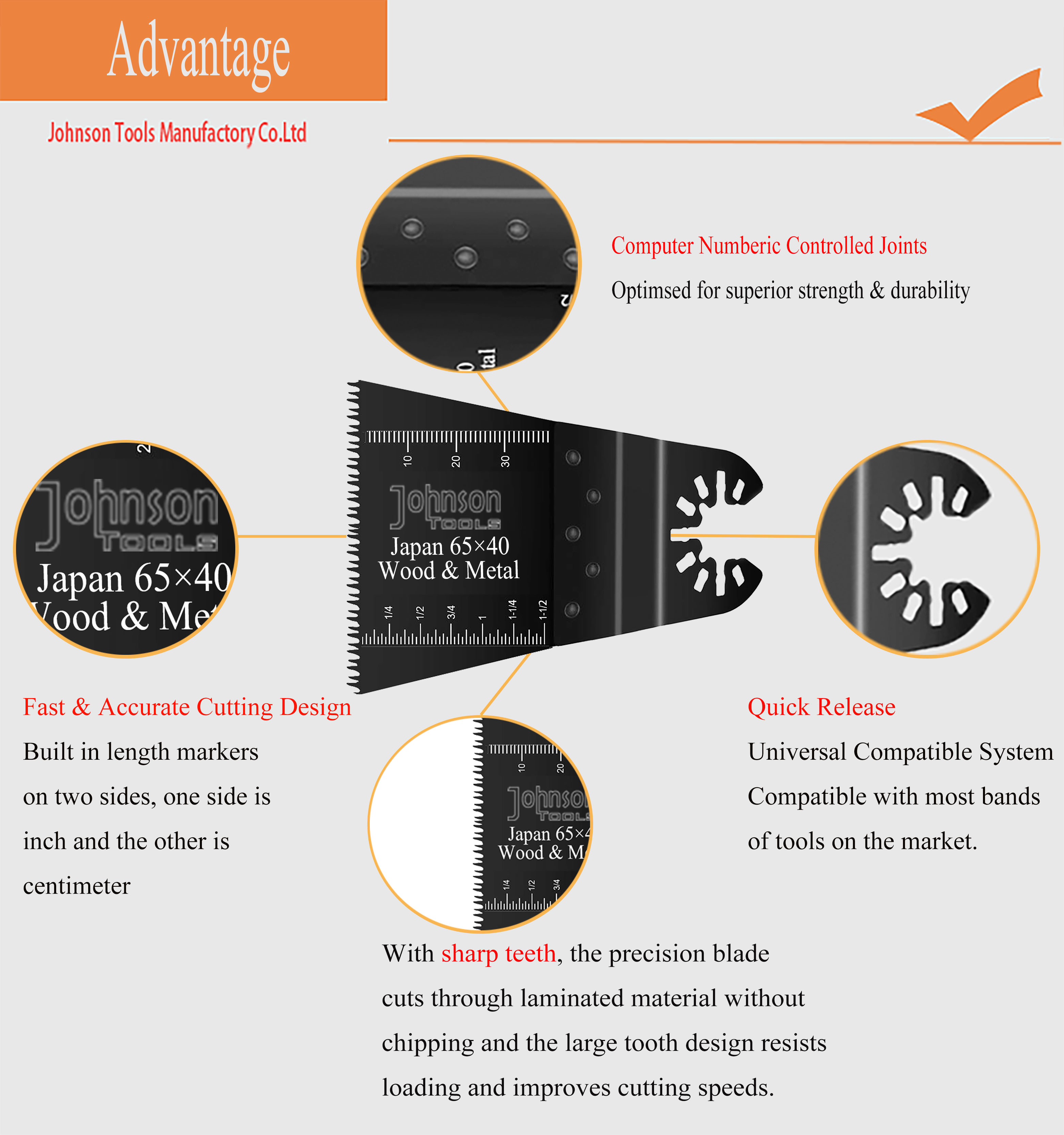 SGS 65x40mm Oscillating Multi Tool Diamond Blades Robust
