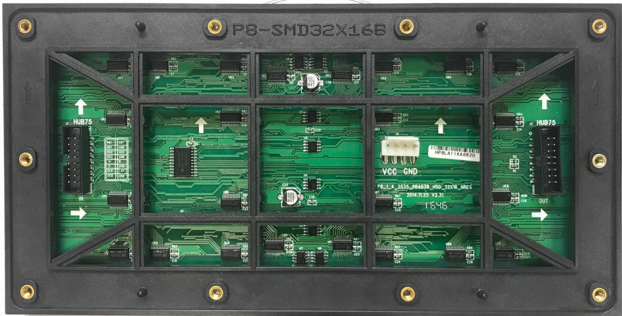 P8 LED Outdoor IP65 Waterproof Durable Outdoor SMD LED Display 32 Dots * 16 Dots High Resolution Shenzhen Factory
