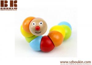 China Color Wood Caterpillar Toy by Kids Preferred,Child Toy wood caterpillar Invites hand-eye coordination wholesale