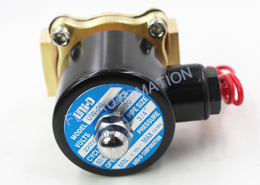 UW-20 3/4" Water Solenoid Valve 220v Low Pressure