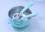 Customized Silicone Baby Products , Silicone Suction Baby Plate With Spoon