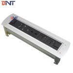 Rounded Corner 180 Degree Rotating Angle dDesk Flip Up Power Outlet