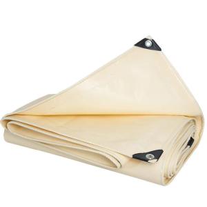 China Custom Made PVC Vinyl Tarpaulin High Frequency Welding 580gsm With Eyelet And Ties wholesale