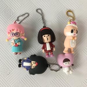 China OEM ODM Soft PVC 3D Cartoon Character Charms Sparkle Printing Ornament Gifts wholesale