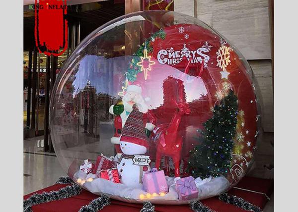 Inflatable Snow Globe Outdoor Inflatable Christmas Decorations With 250w Air