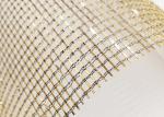 Weave 0.5mm Decorative Copper Mesh Architectural Wall Cladding Laminated Glass