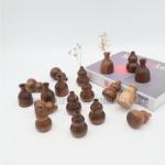 Natural Wooden Gourd Shape Gourd Ornament for DIY Crafts Home Office Desktop