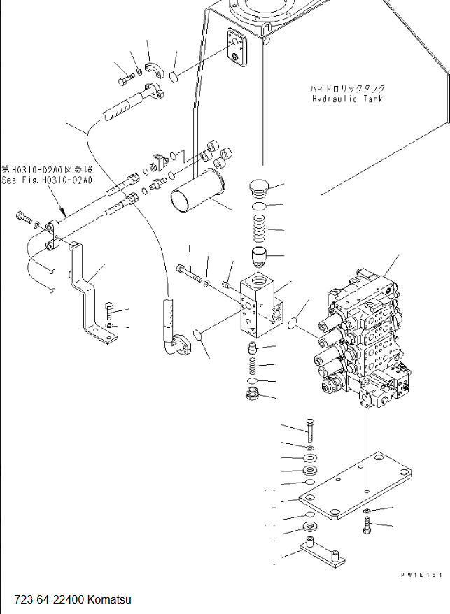 723-64-22400 Hydraulic Main Control Valve for Komatsu D275A-5 Excavator Parts Aftermarket Original