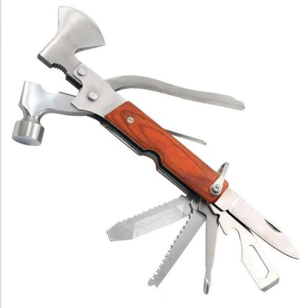 Multifunctional Pocket Camping Hammer Axe Stainless Steel Hand Tool with DFG456
