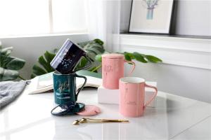 China Cadmium Free 16oz Porcelain Lined Coffee Cup Set Water Drinking wholesale