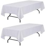 Airlaid Paper Table Cover White , Rectangular 6 Feet Table Cover