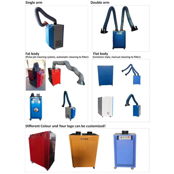 3HP 2.2KW Welding Smoke Eater Industry Portable Smoke Extraction System Fireproof Filter