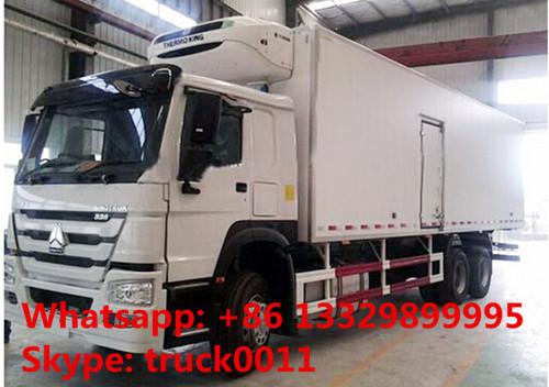 Quality SINO TRUK HOWO 25tons refrigerated truck with THERMO King refeer for sale, best price HOWO 336hp cold room truck for sal for sale