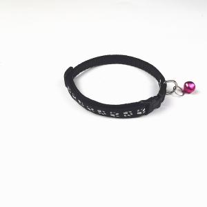China PP Small Dog Adjustable Collar Printed Foot Print With Bell Patch wholesale
