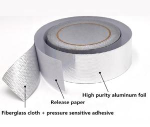 China Laminated Aluminum Foil Glass Cloth Tape Self Adhesive Aluminium Foil Tape wholesale
