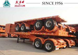 China 20FT/ 40FT Flatbed Container Trailers , Dropside Flatbed Tractor Trailer wholesale