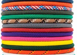 China Poly Fiber 14mm Double Braid Polyester Rope Custom Rock Climbing Safety Rope wholesale
