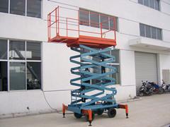 China 7.5 Meters Vertical Electric Small Scissor Lift , Telescopic Hydraulic Lift Table on sale