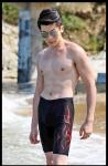 Men's brand swim mens beach Surf swimsuit knee length bathing swimming shorts