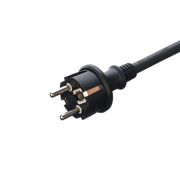Rubber Insulation H07RN-F Schuko Plug AC Power Cord for Betteri BC01 IP68 Connector and Solar Panel Inverter