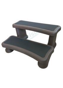 China Dark Brown Hot Tub Spa Steps Jacuzzi Pool Ladder Stylish Design Easy Assemble wholesale