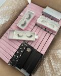 Craft Cardboard Pink Eyelash Box Booklet Custom Logo Packaging Glossy Lamination