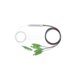 China KEXINT FTTH Mini Steel Tube 1x4 PLC Optical Splitter 1M G657A1 Fiber Optic PLC Splitter wholesale