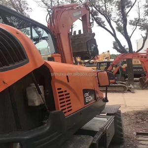 China excellent performance for Doosan 60w used wheeled excavator second hand wheeled excavator doosan DX60W wholesale