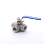 304/316 Stainless Steel L-Type 3-Way Ball Valve with Female Thread and Shipping