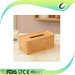 Home decoration table desk bamboo tissue box