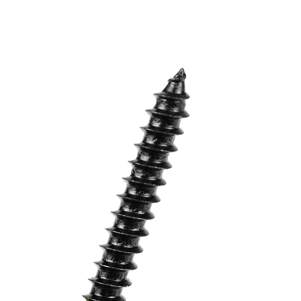 Metric Wooden Construction 410 Stainless Steel Flat Head Black Wood Screws for Wood Ceiling Partition