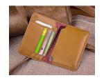 Leather passport bag ticket holder travel document storage multi-function card