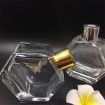 80ml Empty Hexagonal Glass Reed Diffuser Clear Glass Aroma Bottle