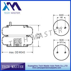 China Double Convoluted Air Bag Suspension Air Spring Bellow For Trailer Firestone W01-358-7447 wholesale