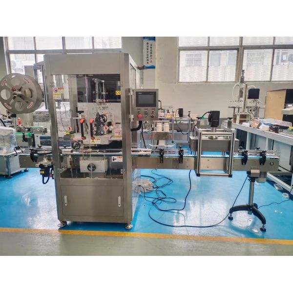Factory Semi-Automatic Bottle Neck Sleeve Shrink Band Label Applicator Machine With Steam Tunnel
