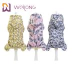 Customized Digital Print Waterproof Fabric Pet Raincoat Draw Cord Small Dog
