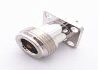 N Type RF Coaxial Connectors Flange Mount Solder Type , Female Jack Plug