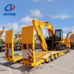 60 Tons 3 Axle Lowbed Loader Low Bed Semi Trailer for Heavy Duty Bulldozer