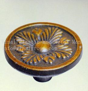 China Size Dia32xH29 ancient bronzed carve cabinet knob,Zinc alloy,iron,plating &amp; color can OEM. wholesale