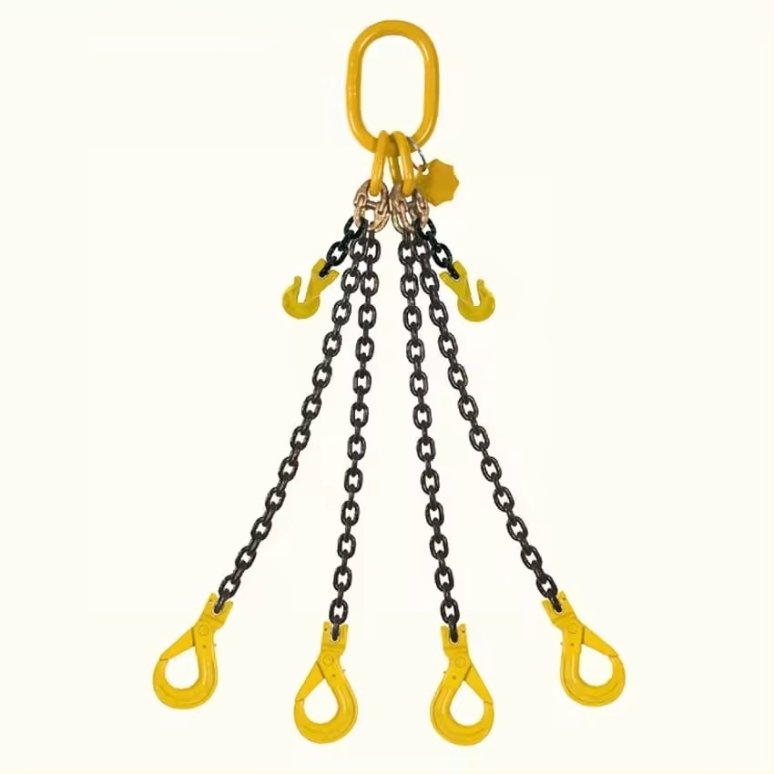 High Strength G80 Alloy Steel Four Legs Chain Sling with Hook Standard Structure