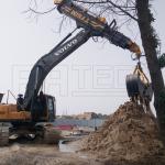 Teledipper Excavator Arms With Hydraulic Clamshell Bucket KM220 for Excavation