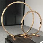 ZT-354 New wedding centerpieces gold metal round arch flower stand for event