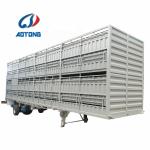 3 Axles Two Storages 50 Head Cow Livestock Fence Truck Trailer for Cattle