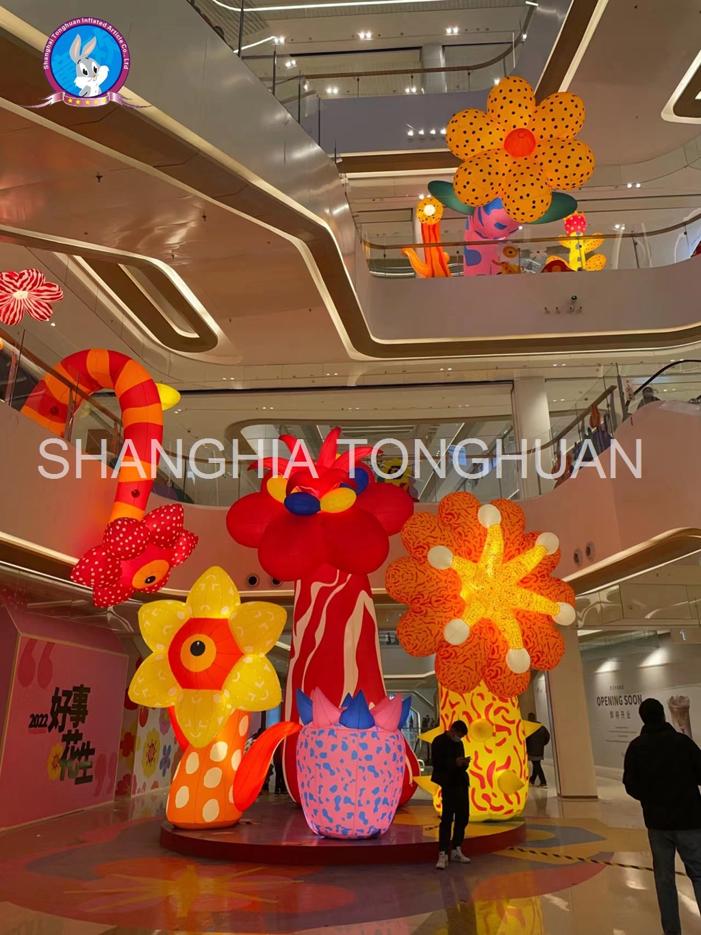 Custom Inflatable Advertising Inflatables Light Flowers Inflatable Flower With Lights Decoration for Events