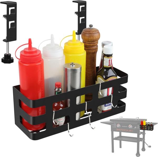 BBQ Accessories Organizer Box 28" 36" Blackstone Griddles Caddy Clamp on