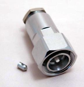 China RF connector 4.3-10 male twist on clamp type connector for RG214 coaxial cable all brass 50ohm made by factory wholesale