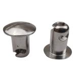 Replace/Repair Purpose Universal 7/16" *.600 Dzus Button Silver Aluminum