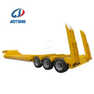 China 40t-120t Low Bed semi trailers with Mechanical/Hydraulic ladder and Mechanical Suspension wholesale