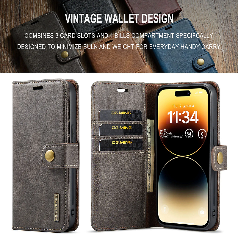 Pu Leather Mobile Phone Cases for Iphone 15 Pro Max Business Design Style with Card Slot and Customized Logo