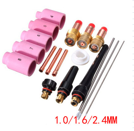 Gun Parts Tig Consumables Kits 18PK WZ8 Zirconiated Tungsten Electrodes 150mm
